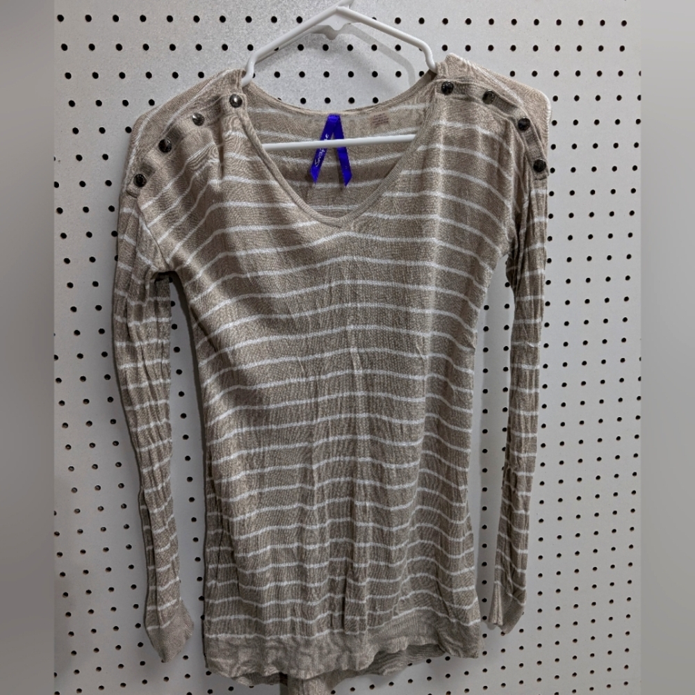 Seraphine Maternity Nursing Sweater - Striped Long Sleeve